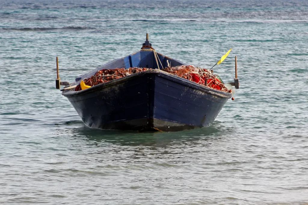 Una barca fotografata a Maladroxia nel marzo 2008